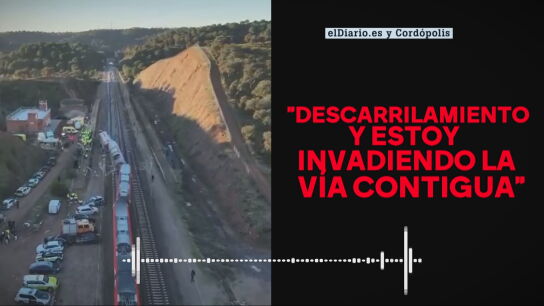 La llamada del maquinista del Iryo a Adif muestra que no fue consciente del impacto del Alvia en un primer momento: "He sufrido un enganch&oacute;n"