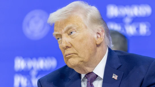 Imagen del presidente de EEUU, Donald Trump, en el Foro de Davos Imagen del presidente de EEUU, Donald Trump, en el Foro de Davos