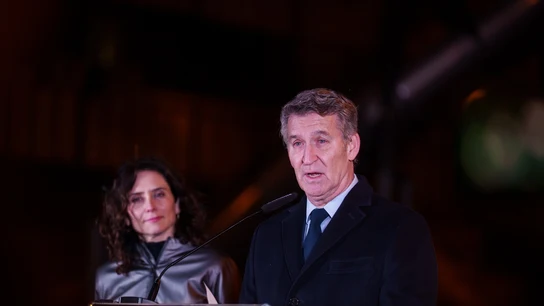 Alberto Núñez Feijóo e Isabel Díaz Ayuso durante el acto de conmemoración del asesinato de Gregorio Ordóñez Alberto Núñez Feijóo e Isabel Díaz Ayuso durante el acto de conmemoración del asesinato de Gregorio Ordóñez