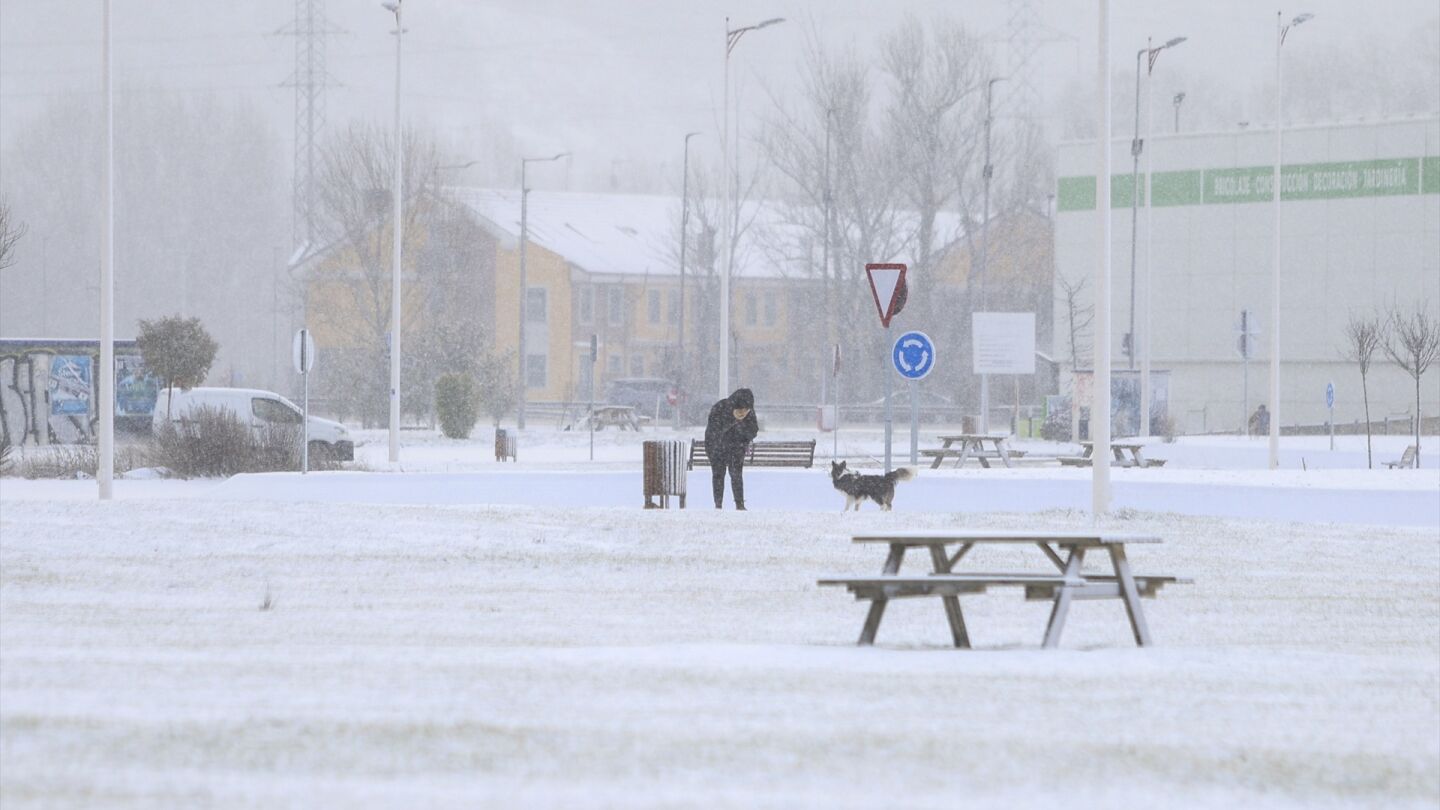 Nevada en León, Castilla y León.