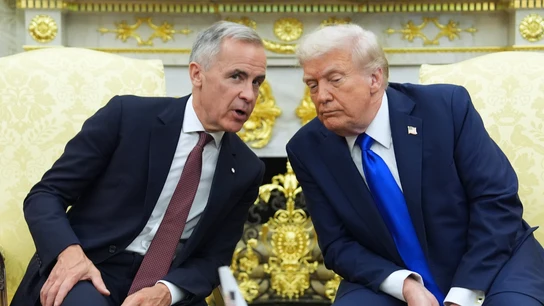 El primer ministro de Canadá, Mark Carney, dialoga con el presidente de Estados Unidos, Donald Trump, en la Casa Blanca El primer ministro de Canadá, Mark Carney, dialoga con el presidente de Estados Unidos, Donald Trump, en la Casa Blanca