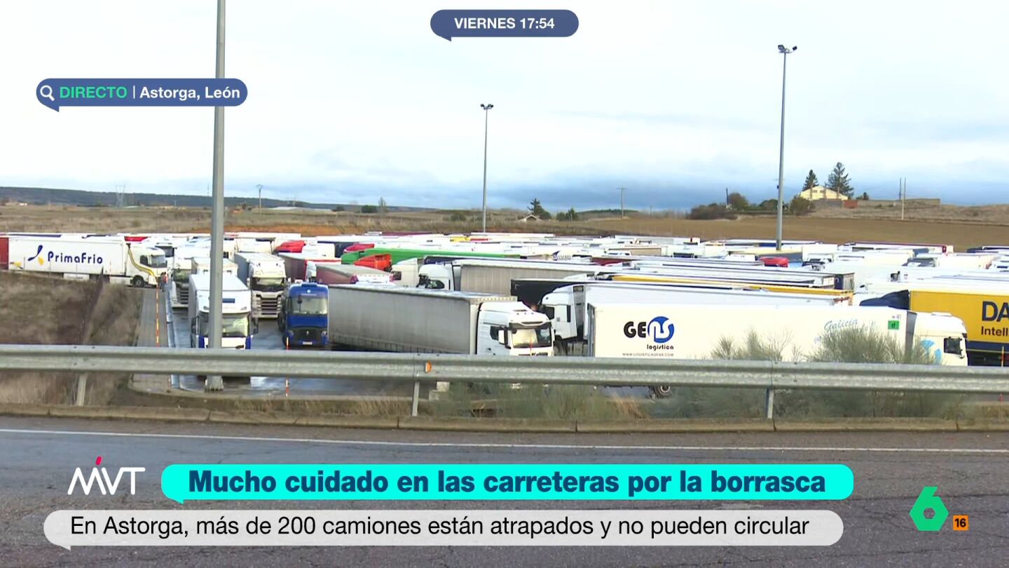 Ingrid deja en Castilla y León más de 3.300 alumnos sin clase y 1.600 camiones embolsados