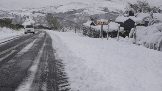 Nevada ca&iacute;da en Chandrexa de Queixa