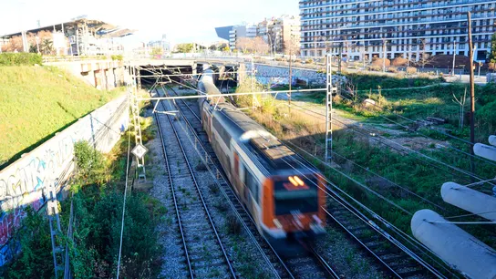 Vista de un tren de Rodalies este viernes. Vista de un tren de Rodalies este viernes.