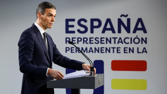 El presidente del Gobierno, Pedro Sánchez, comparece en Bruselas tras la cumbre por la situación de Groenlandia El presidente del Gobierno, Pedro Sánchez, comparece en Bruselas tras la cumbre por la situación de Groenlandia