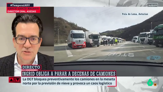 García Magarzo (ASEDAS), sobre el parón de los camiones por el temporal de nieve: "La medida ha sido desproporcionada y precipitada" García Magarzo (ASEDAS), sobre el parón de los camiones por el temporal de nieve: "La medida ha sido desproporcionada y precipitada"