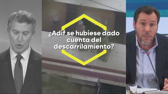 El l&iacute;der del PP, Alberto N&uacute;&ntilde;ez Feij&oacute;o, y el ministro de Transportes, &Oacute;scar Puente.