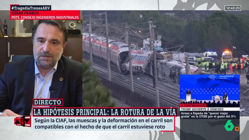 C&eacute;sar Franco, tras el informe preliminar de la CIAF: "Lo que hay que determinar es por qu&eacute; se produjo esa rotura en la v&iacute;a"