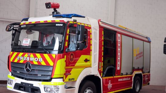 Un cami&oacute;n de los Bomberos de Valencia. 