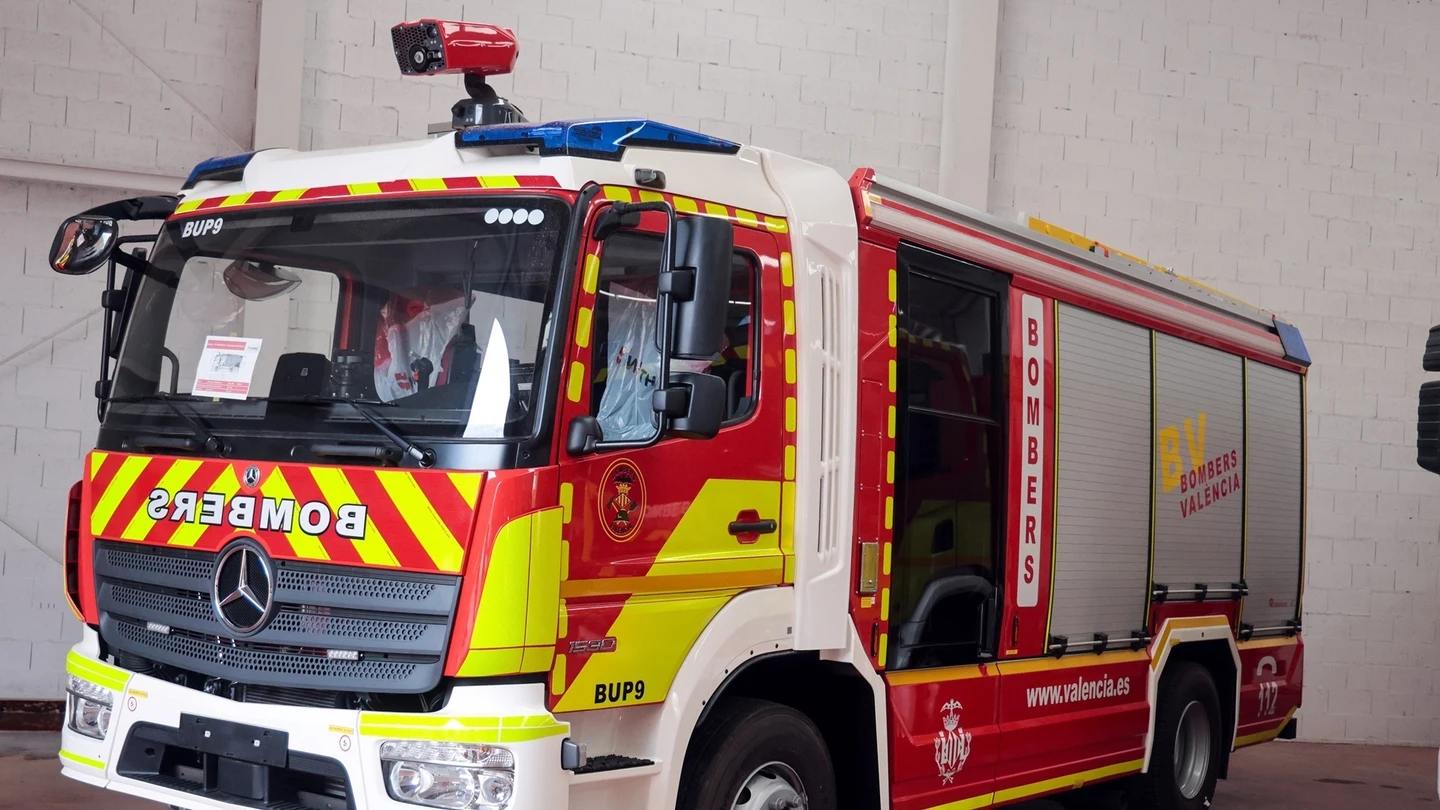 Un camión de los Bomberos de Valencia. Un camión de los Bomberos de Valencia.