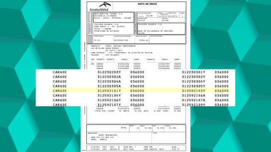 Factura del carril roto en Adamuz publicada por &Oacute;scar Puente.