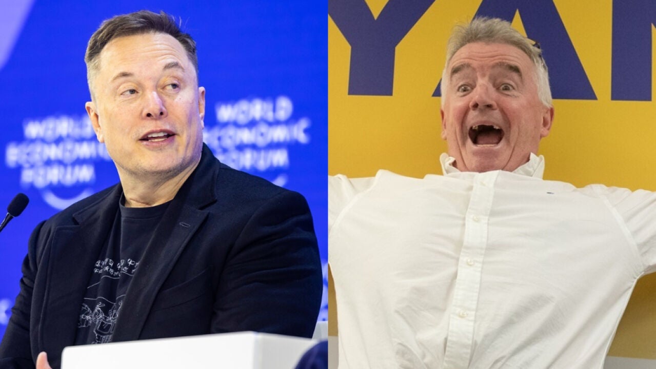 Guerra abierta entre Elon Musk y el CEO de Ryanair, después de que O'Leary rechazara instalar el internet de Starlink en sus aviones