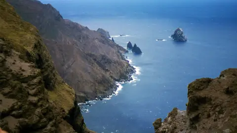 Vista del océano Atlántico desde la isla de Santa Elena Vista del océano Atlántico desde la isla de Santa Elena