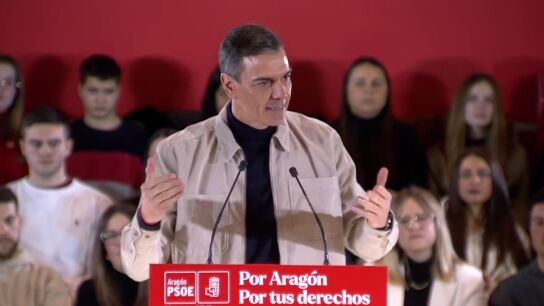 Pedro S&aacute;nchez en Arag&oacute;n. 