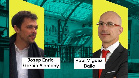 Josep Enric Garcia Alemany, jefe operativo de Renfe, y Ra&uacute;l M&iacute;guez Bailo, responsable de mantenimiento de Adif.