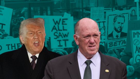El presidente de EEUU, Donald Trump, y Tom Homan, conocido como el 'zar' de la frontera.