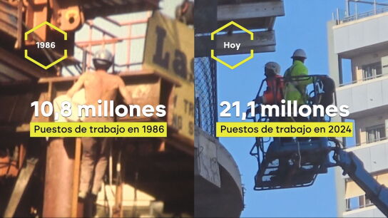 El empleo refleja otro gran cambio: de casi 11 millones de personas trabajando a más de 21 millones