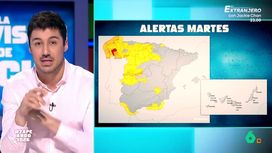 Francisco Cacho advierte sobre la borrasca Joseph, en vídeo: "Esta semana no vas a ver el sol" El meteorólogo de laSexta avisa que, tras Joseph, van a seguir llegando borrascas a nuestro país que van a dejar "mucha lluvia". Cacho indica que se desconoce, por el momento, si serán suficientemente grandes como para tener nombre.