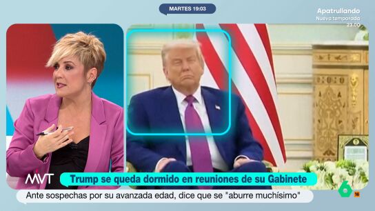 Cristina Pardo reflexiona en este v&iacute;deo sobre las veces que se ha visto en este a&ntilde;o a Donald Trump quedarse dormido tras haber sido "tan cruel" precisamente por eso con Joe Biden.