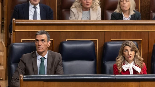 Pedro Sánchez y Yolanda Díaz este martes en el Congreso de los Diputados. Pedro Sánchez y Yolanda Díaz este martes en el Congreso de los Diputados.