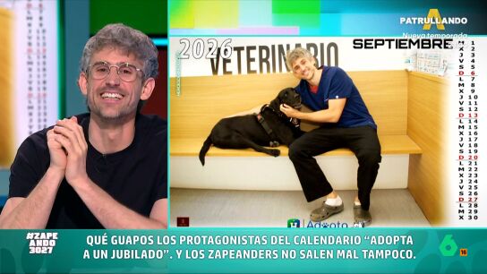Para promocionar esta iniciativa de la ONG H&eacute;roes de Cuatro Patas han creado un calendario en el que aparecen, entre otros, Mar&iacute;a G&oacute;mez, V&iacute;ctor Algra y M&oacute;nica Cruz, acompa&ntilde;ados de alguno de estos perros jubilados. 