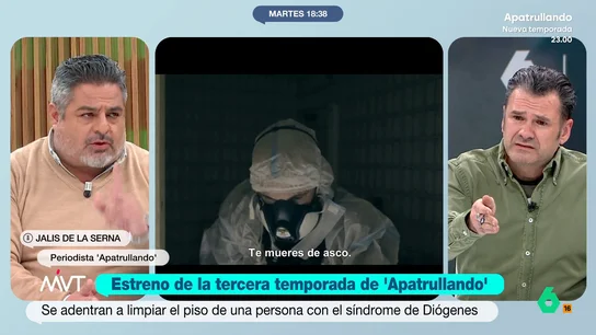 Jalis de la Serna desvela el momento más impactante que ha vivido en el nuevo reportaje de Apatrullando Jalis de la Serna adelanta en este vídeo algunos de los mejores momentos del reportaje sobre trabajos al límite con el que esta noche abre la nueva temporada de 'Apatrullando'.