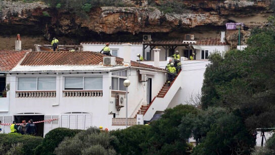 Imagen de la vivienda afectada en Es Castell (Menorca)