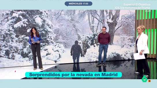 Cristina Pardo, al ver a varias personas caminando por la nieve: "El mejor homenaje a Chiquito de la Calzada que podíamos hacer" Cristina Pardo tira de humor al ver a varios transeúntes haciendo equilibrios para no resbalar y caerse en las calles de Madrid tras la nevada con la que ha amanecido la capital.