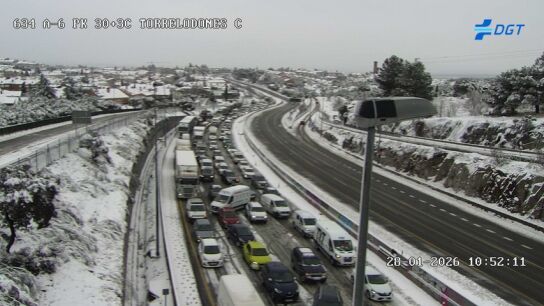 PK 30 de la A-6, a la altura de Torrelodones, a las 10:52 de l 28 de enerio