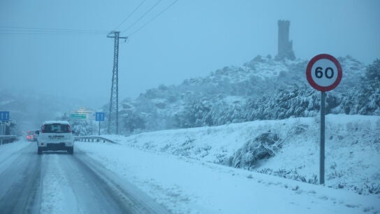 Vista de la carretera a la altura de Torrelodones, Madrid.