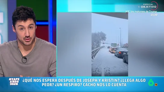 Las "malas noticias" de Francisco Cacho sobre el tiempo para lo que queda de semana: "Me es más fácil decir cuándo no va a llover" El temporal de nieve, frío y viento no termina con 'Kristin'. Francisco Cacho comparte en este vídeo su previsión del tiempo para el resto de la semana y avisa de que vienen más borrascas desde el Atlántico: "Va a seguir lloviendo".