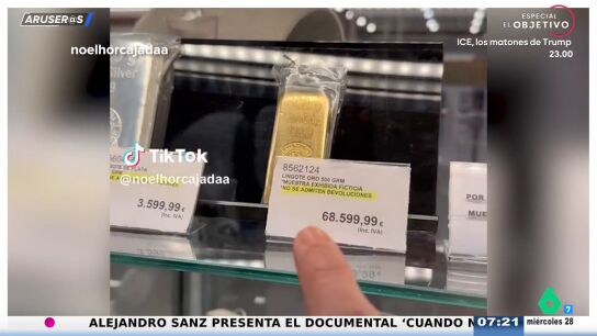 Una cadena de supermercados vende lingotes de oro por 68.500 euros: "En el mismo sitio en el que te encuentras perritos con bebida a 1,50"