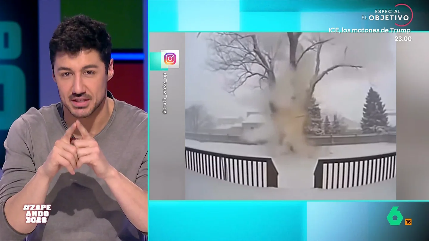 ¿Puede un árbol, literalmente, estallar de frío? Francisco Cacho explica qué es el 'frost cracking' que se ha visto en EEUU Francisco Cacho explica los motivos que llevan a un árbol a explotar desde dentro cuando se enfrenta a temperaturas inferiores a los 25 grados bajo cero. Un espectacular fenómeno meteorológico que se puede ver en este vídeo.