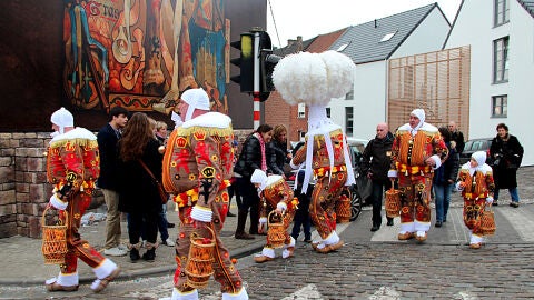 Gilles en el carnaval de Binche