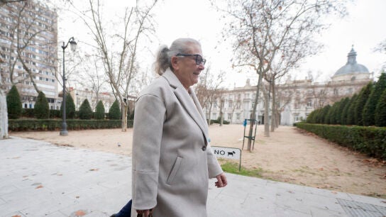 La investigada Carmen Pano a su llegada a la Audiencia Nacional para declarar por el 'caso hidrocarburos'