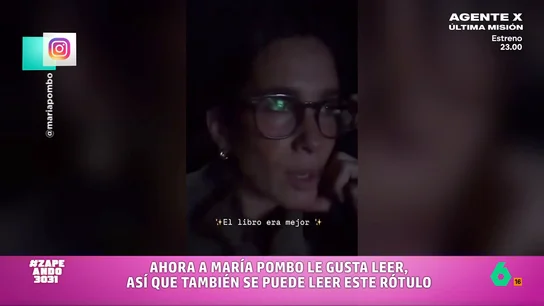 Quique Peinado, sobre la 'transformación' de María Pombo: "Hace unas semanas decía que no leía y hoy prefiere el libro a la película" Tras protagonizar una importante polémica en redes sociales tras decir que no leía, María Pombo se graba ahora un vídeo en el que asegura que el libro de 'La asistenta' es mejor que la película.