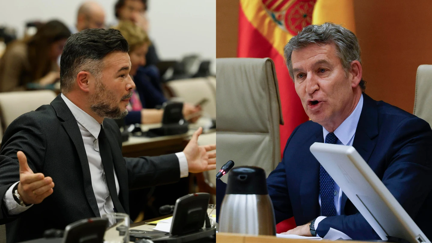 Gabriel Rufián (izqda) y Núñez Feijóo (derecha) Gabriel Rufián (izqda) y Núñez Feijóo (derecha)