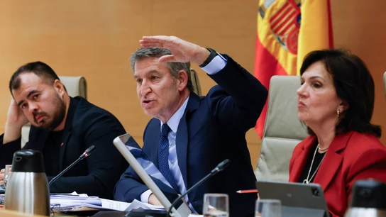 El líder del PP, Alberto Núñez Feijóo, durante la comisión de investigación de la DANA del Congreso de los Diputados El líder del PP, Alberto Núñez Feijóo, durante la comisión de investigación de la DANA del Congreso de los Diputados