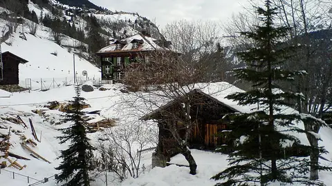 Gimmelwald en invierno Gimmelwald en invierno