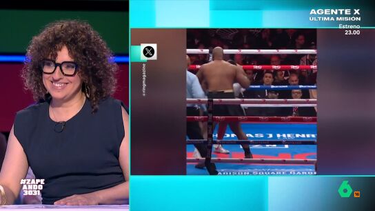 V&Iacute;DEO | Virginia Riezu al ver c&oacute;mo un boxeador pierde el pelo en medio del ring: "Esto se conoce como 'darte pa' el pelo'"