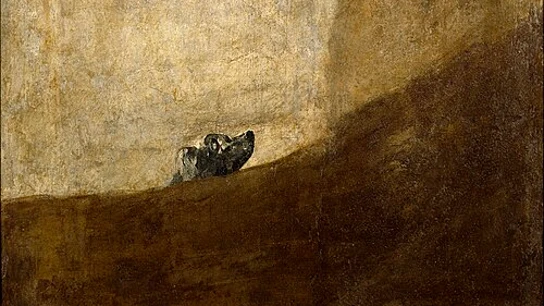 Perro semihundido, de Francisco de Goya Perro semihundido, de Francisco de Goya