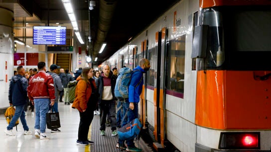 Aspecto de la Estaci&oacute;n de Sants de Barcelona este lunes