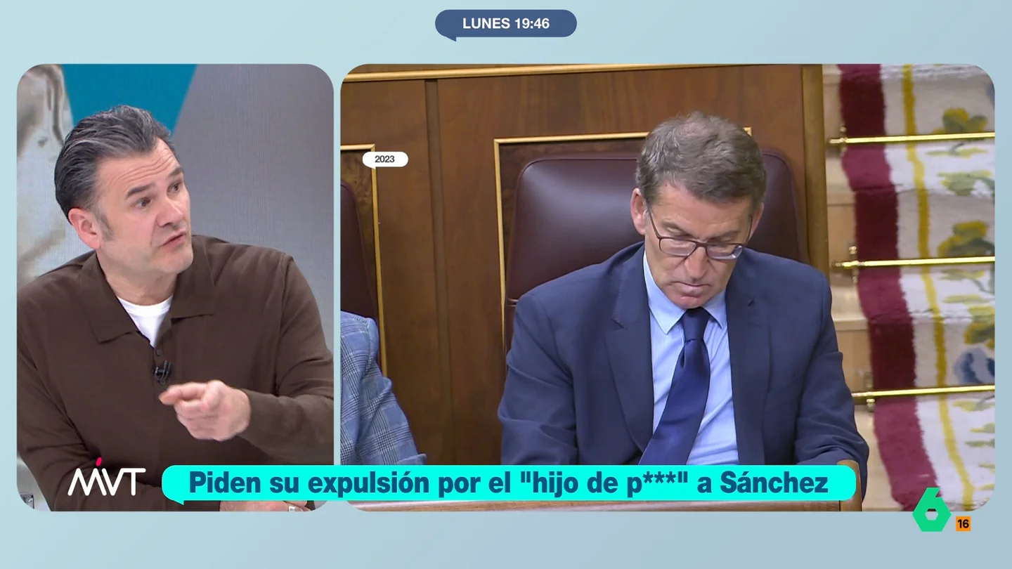 Iñaki López avisa sobre el último 'hijo de put*' de una concejal del PP a Sánchez: "Lo hemos normalizado y no tiene consecuencias" El presentador de Más Vale Tarde afea el uso de este insulto después de que una concejal popular valenciana haya gritado a Sánchez durante un mitin en Teruel.