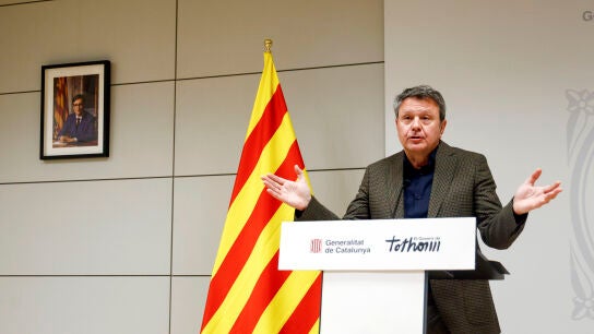 El secretario de Estado de Transportes, Jos&eacute; Antonio Santano, durante una rueda de prensa