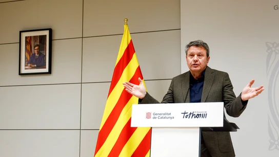 El secretario de Estado de Transportes, José Antonio Santano, durante una rueda de prensa El secretario de Estado de Transportes, José Antonio Santano, durante una rueda de prensa
