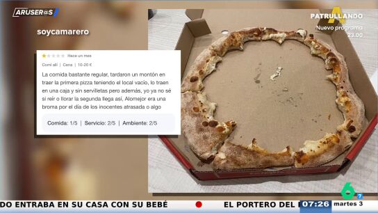  Un joven denuncia el estado de una pizza a domicilio: "No s&eacute; si re&iacute;r o llorar"