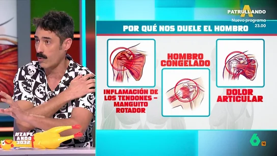 Víctor Hernán explica por qué nos duele el hombro: "Damos más de lo que debemos y se genera una inflamación" El fisioterapeuta explica que es habitual que los dolores y molestias en esta zona de nuestro cuerpo se den por tres motivos: por una inflamación de tendones, por el llamado hombro congelado y a debido a un dolor articular.