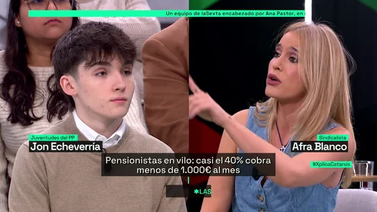 Afra Blanco, a los que señalan la insostenibilidad del sistema público de pensiones: "No seáis cobardes, ¿cuál es vuestra propuesta?" Afra Blanco, a los que señalan la insostenibilidad del sistema público de pensiones: "No seáis cobardes, ¿cuál es vuestra propuesta?"