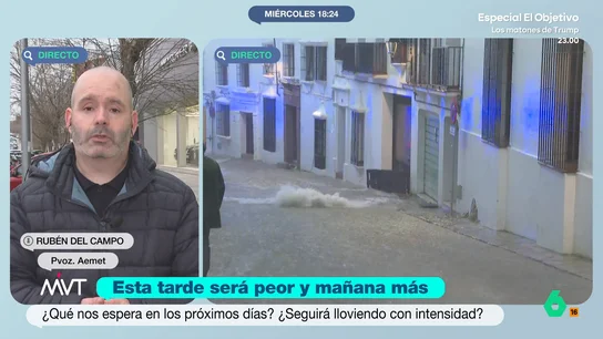 Rubén del Campo (AEMET) avisa de que el sábado llega una nueva borrasca: "Hay que seguir en guardia" Rubén del Campo, portavoz de AEMET, analiza la delicada situación en Andalucía por la borrasca Leonardo y explica que la próxima semana también arrancará con precipitaciones en el oeste y sur de la península.