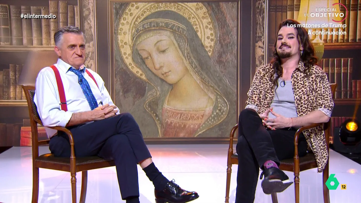 Mikel Herrán comparte el bulo sobre el fresco del papa Alejandro VI: "Pidió que pintasen a la virgen con la cara de su amante" En Italia han acusado a un pintor de poner la cara de Giorgia Meloni en el fresco de una iglesia. La polémica ha surgido porque uno de los ángeles renovados tiene el rostro muy parecido al de la presidenta italiana.